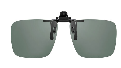 Polarised clip-on sunglasses