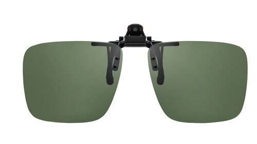 Polarised clip-on sunglasses