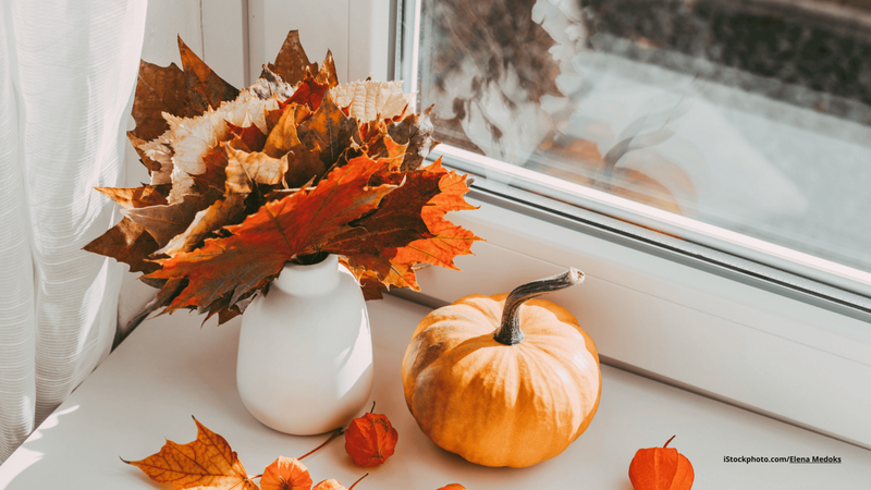 Dekorativ in den Herbst