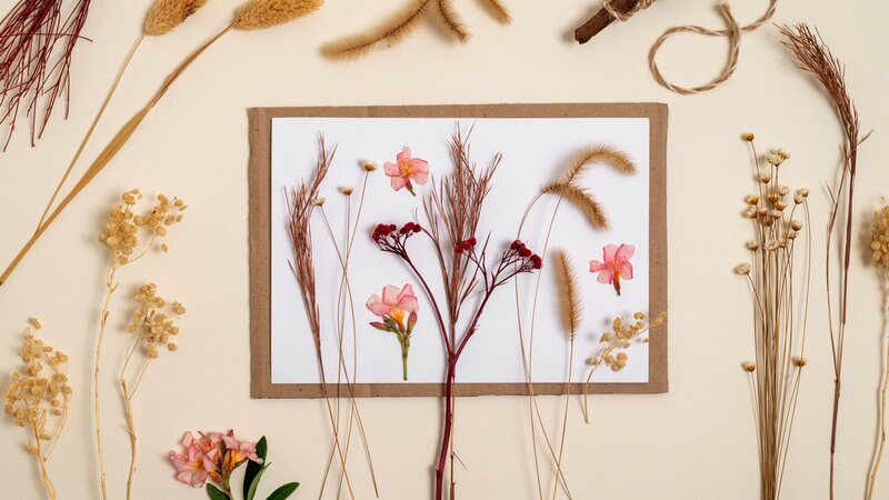 Den Sommer konservieren: Basteln mit getrockneten Blumen