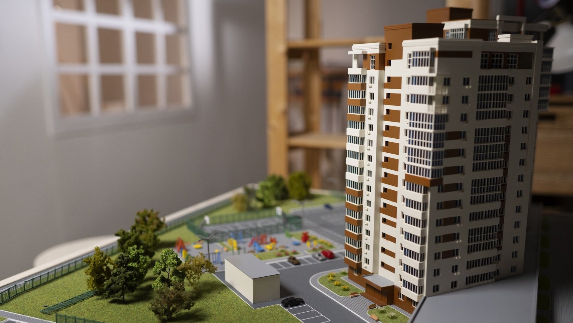 Das Bild zeigt eine Modellbau-Stadt.