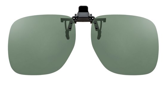 Polarised clip-on sunglasses