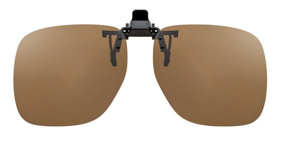 Polarised clip-on sunglasses