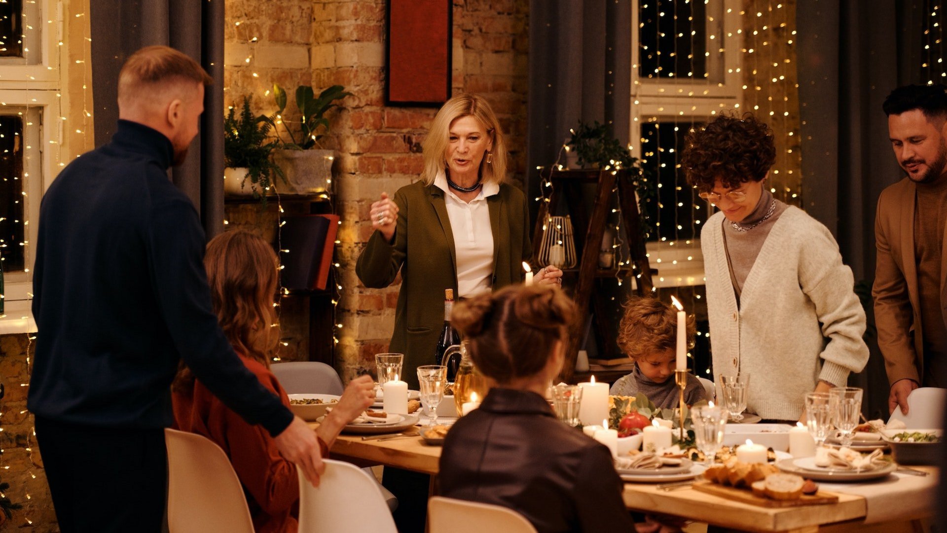 Foto einer Familie an Weihnachten