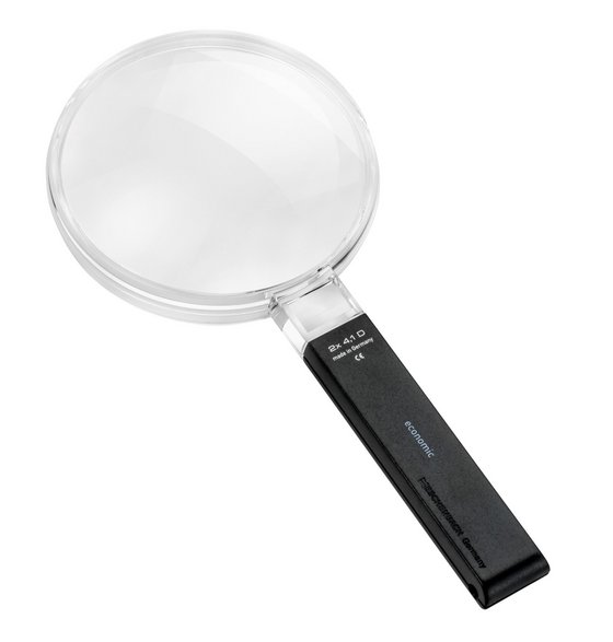 Large Field Biconvex Hand-held Magnifier - 2x